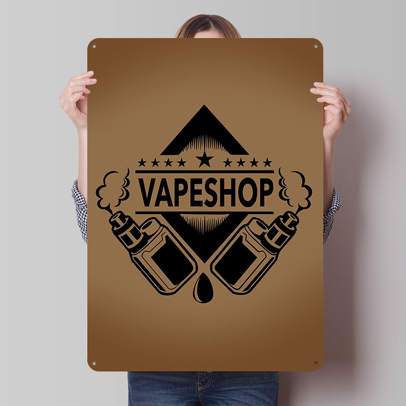 Vape Shop Logo Tinplate Poster - Vaping Shop review and price