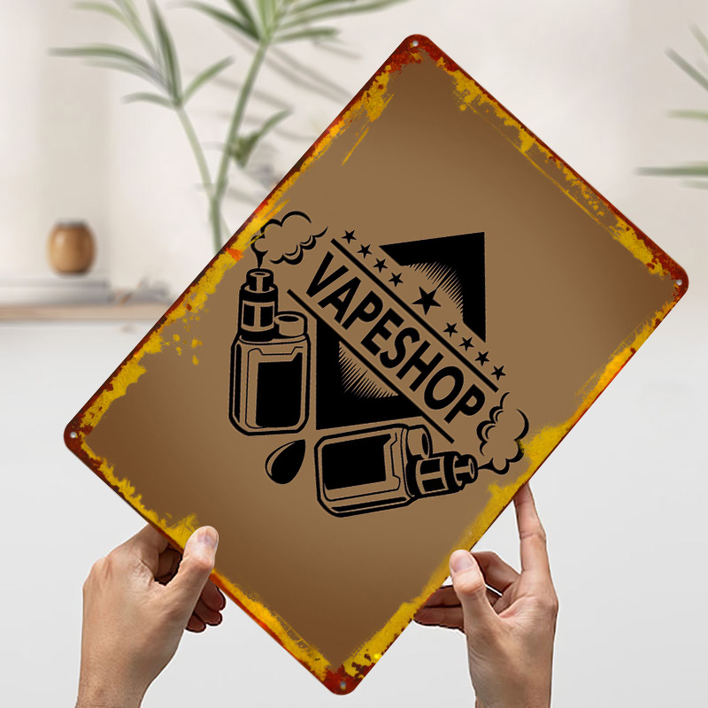 Vape Shop Logo Tinplate Poster - Vaping Shop review and price