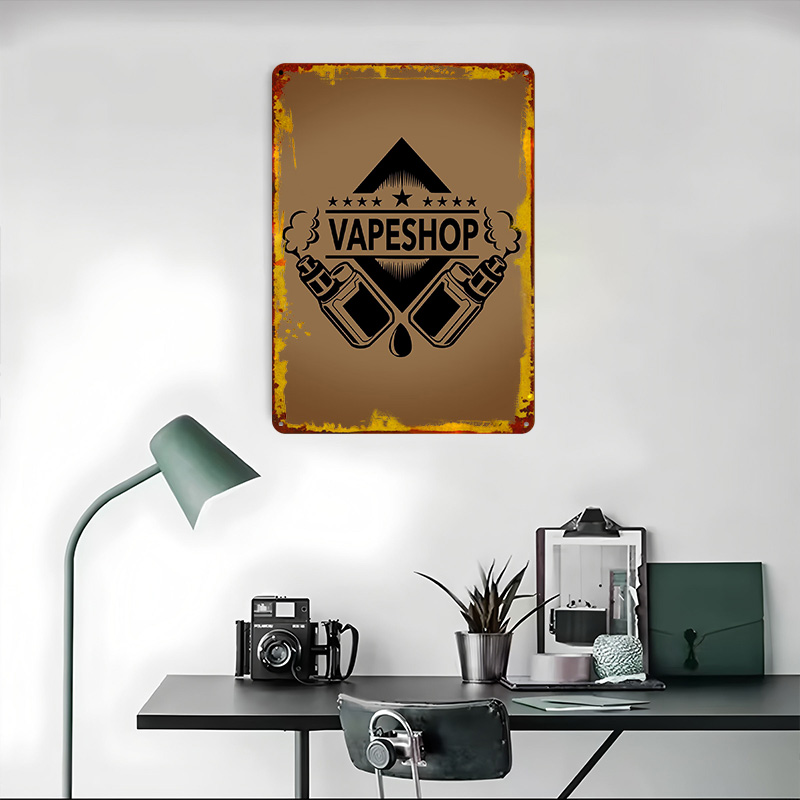 Vape Shop Logo Tinplate Poster - Vaping Shop review and price
