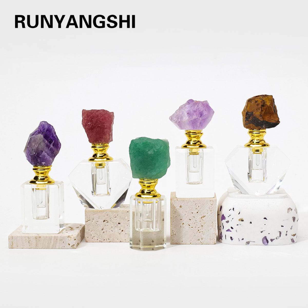 1PC Natural Amethyst Crystal C - Juice Bottle Dropper review and price