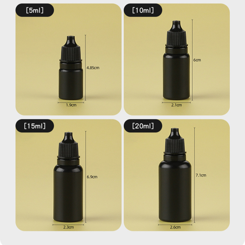 5pcs 5-20ml Black Plastic Bott - Juice Bottle Dropper review and price