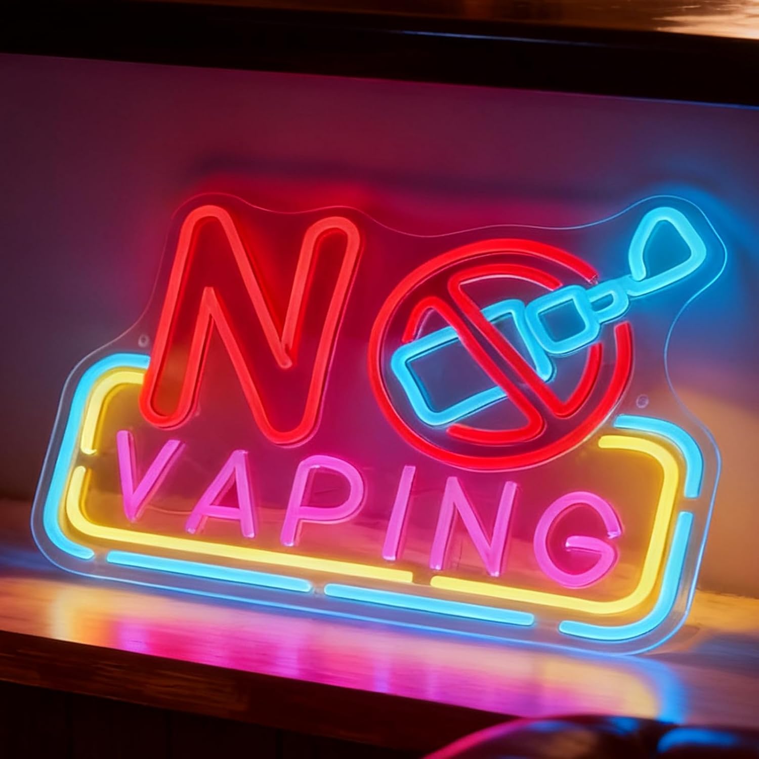 No Vaping LED Neon Sign USB Po - Vaping Shop review and price