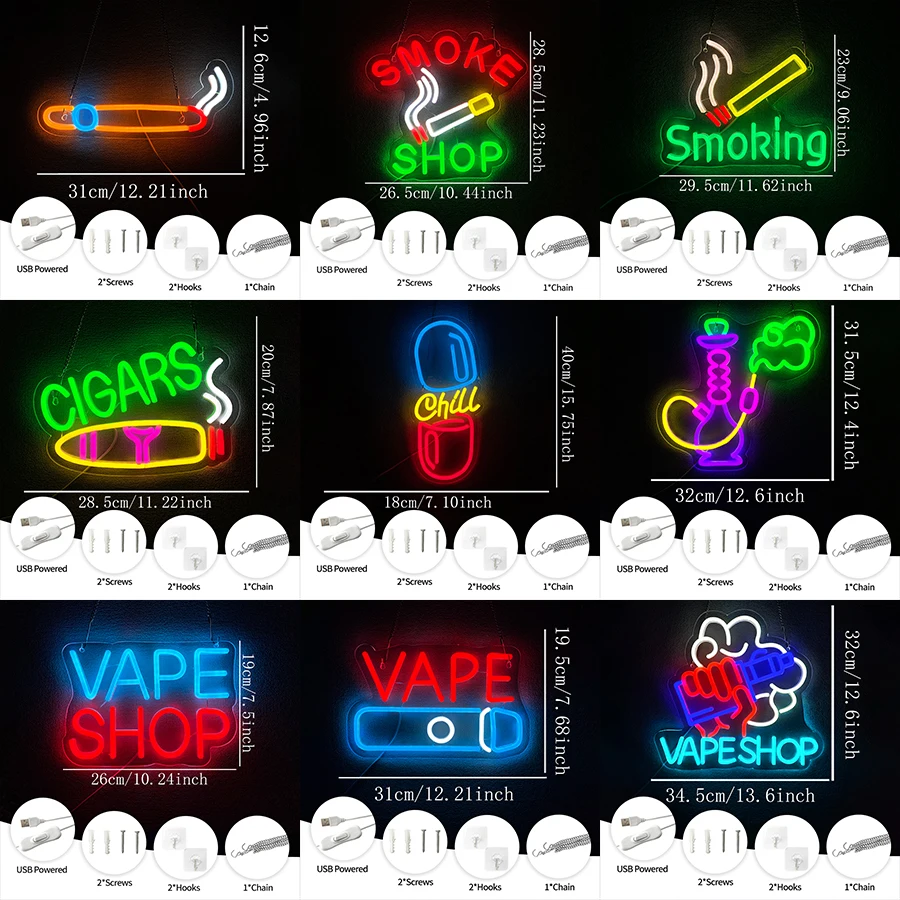 USB Bright Led Advertising Dis - Vaping Shop review and price
